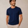 camisesta masculina bordada azul marinho 001