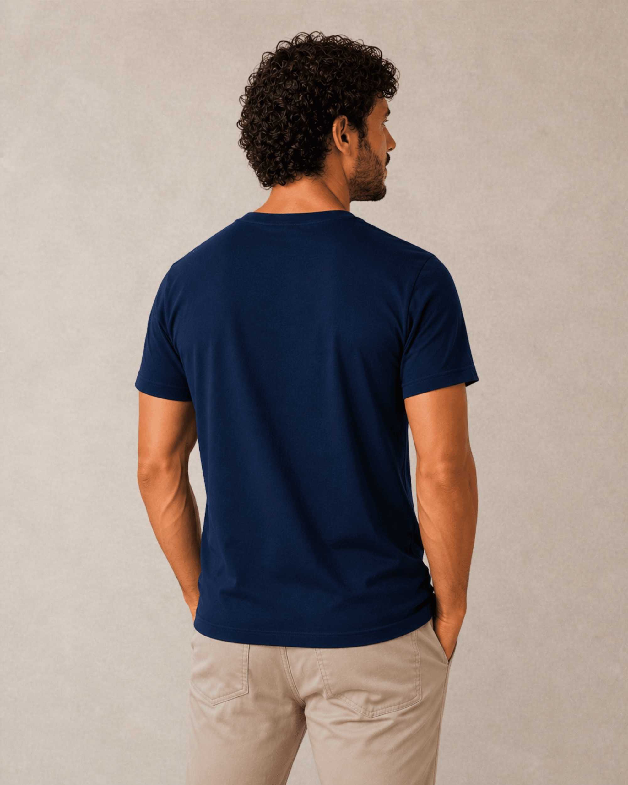 camisesta masculina bordada azul marinho costas 002