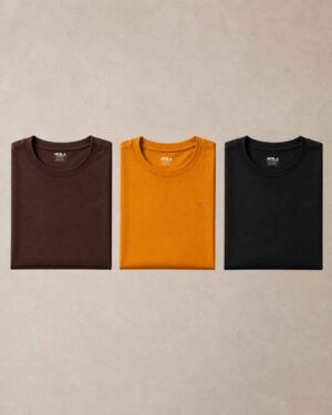 Kit 3 Baby Looks Femininas Bordadas Premium – Mostarda, Marrom e Preta