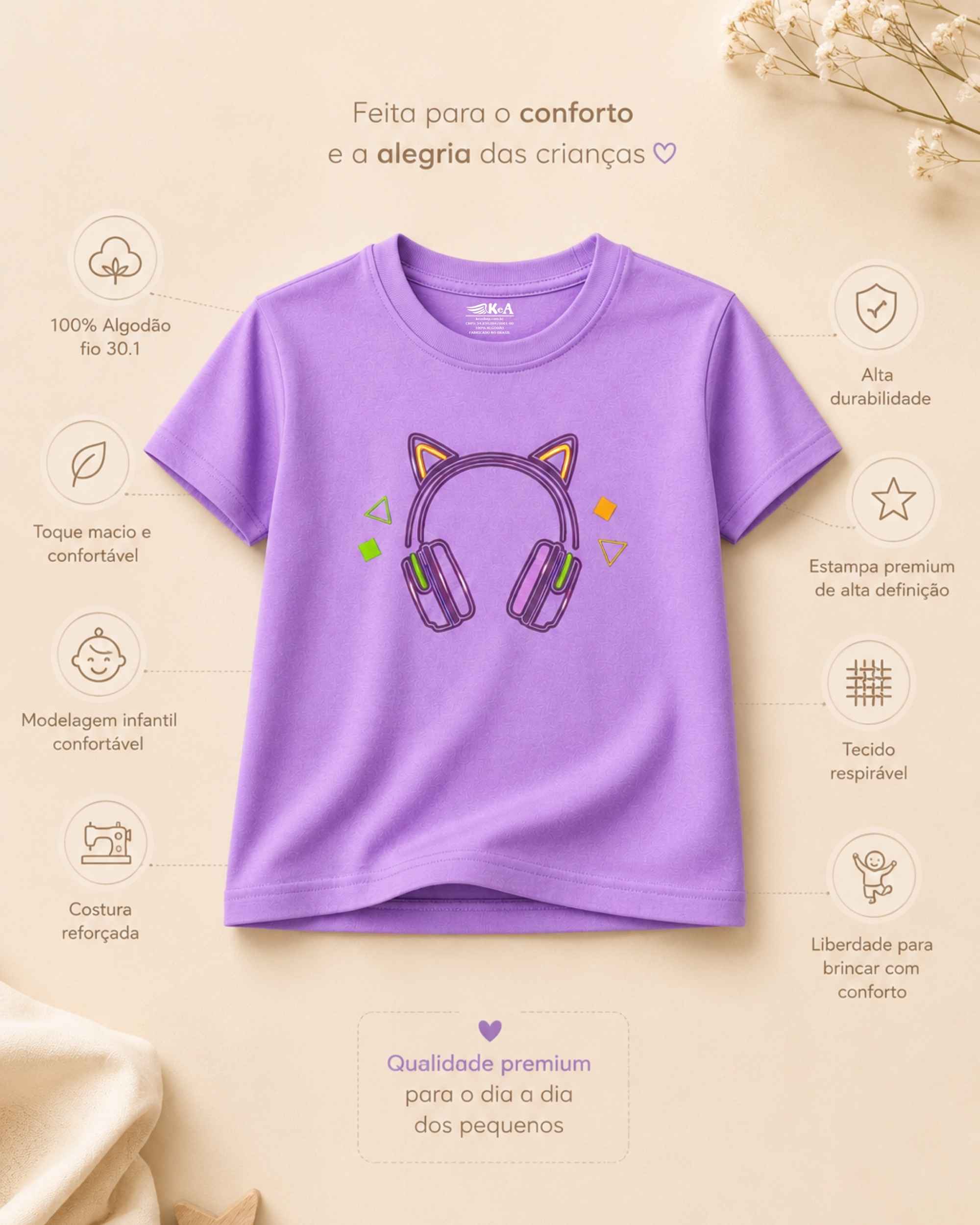 fone de ouvido lilás 003