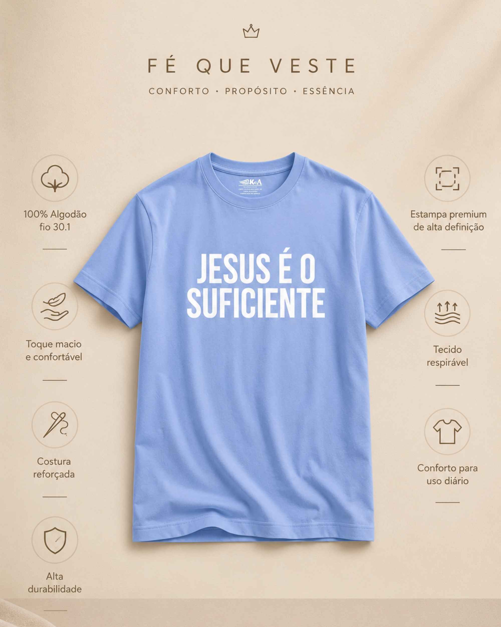 Jesus é o suficiente azul medioa 003