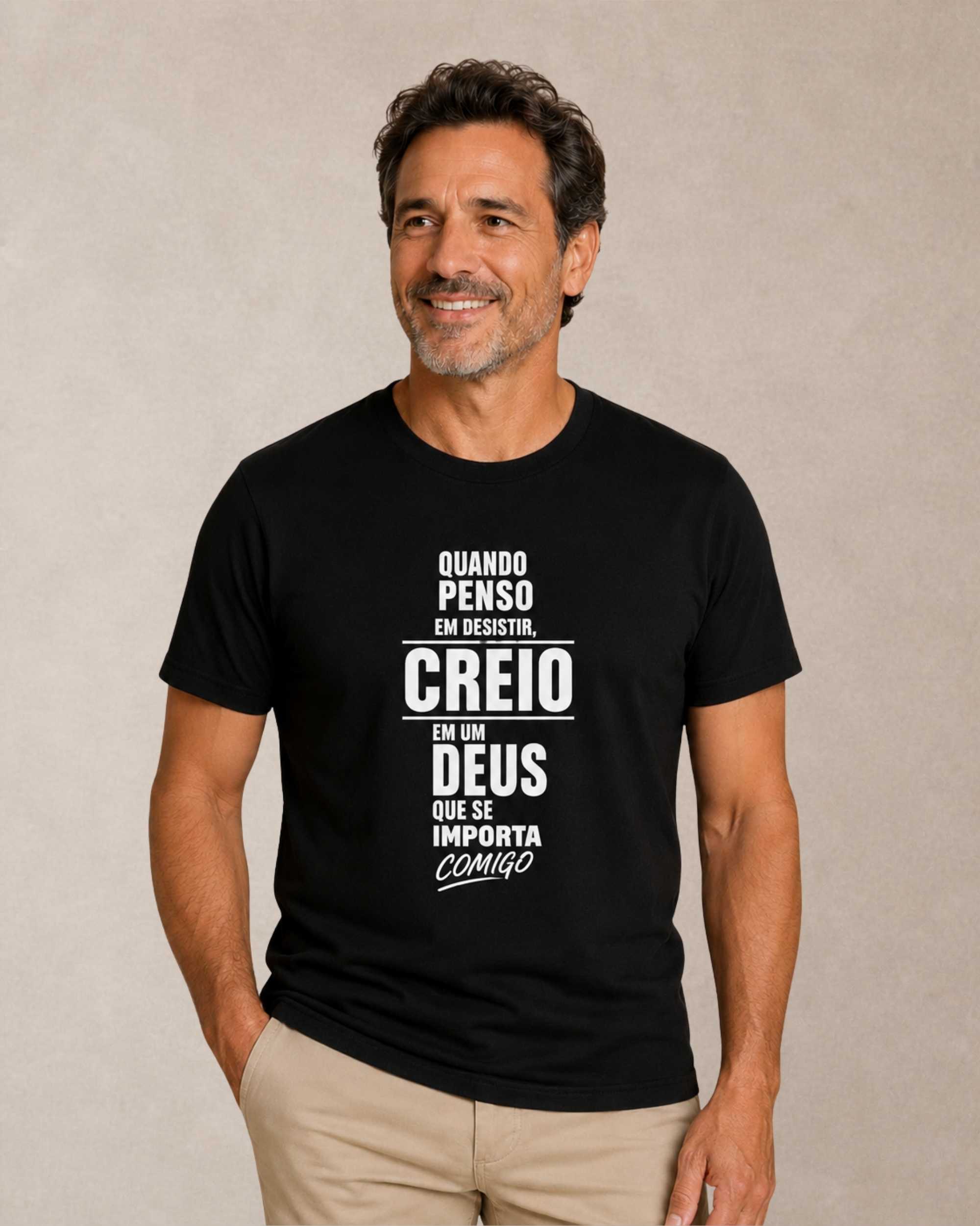 camisesta masculina quando penso em desistir preta 001