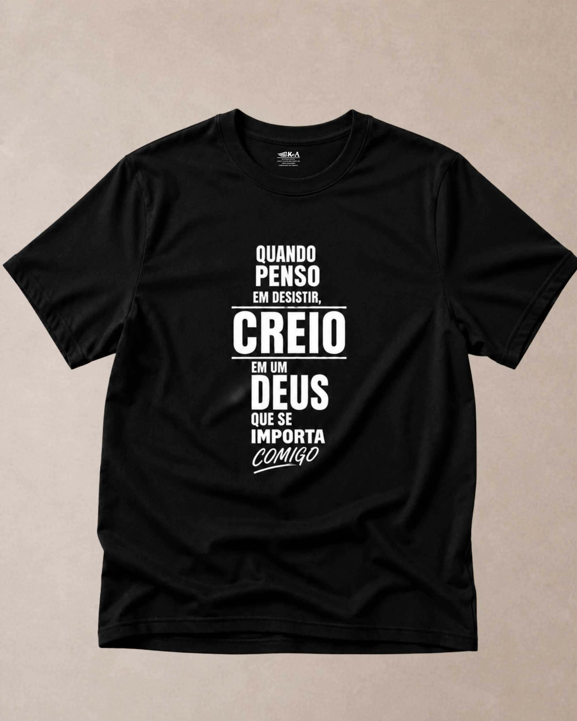 camisesta masculina quando penso em desistir preta 003