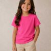 camisesta infantil lisa rosa 001