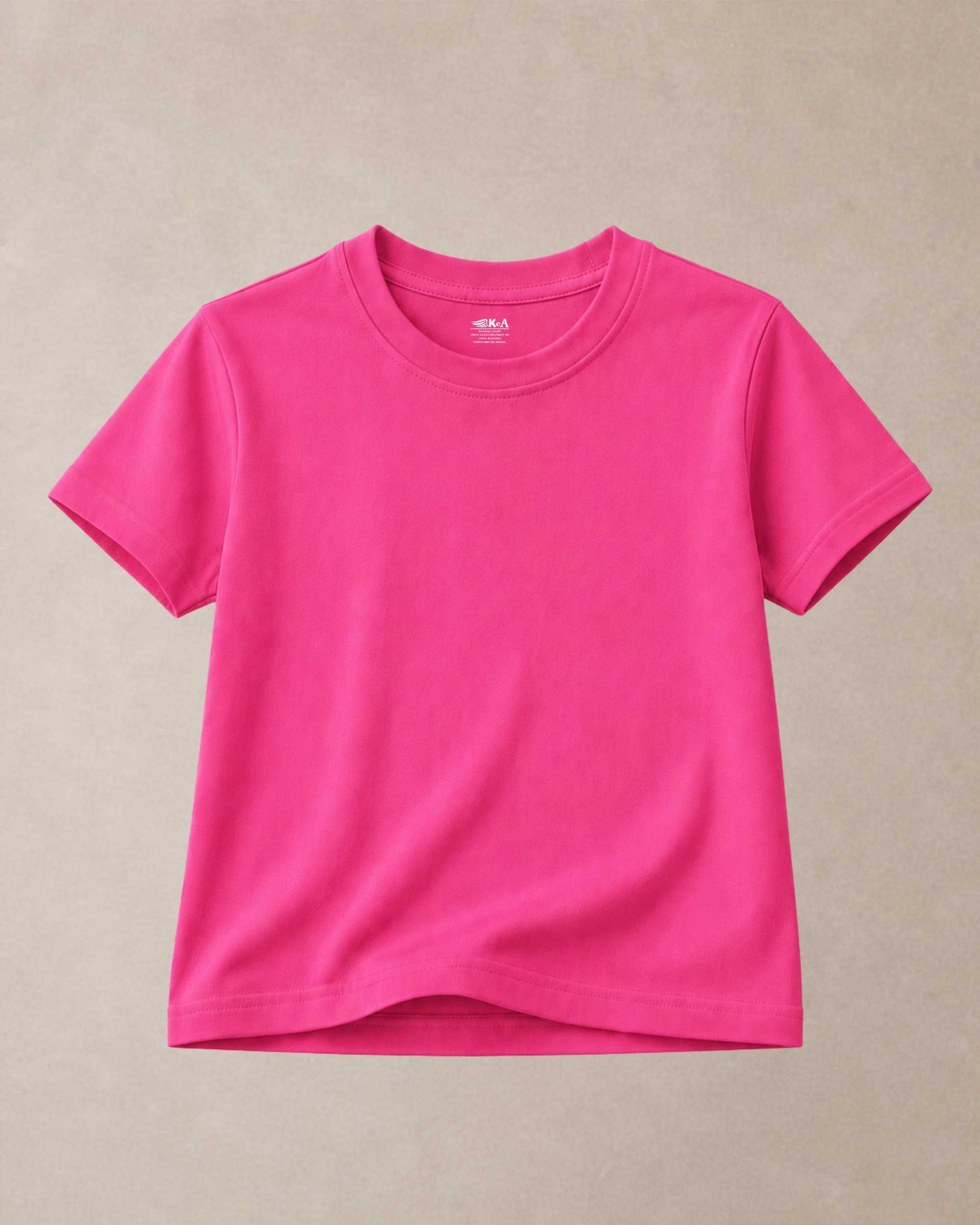 camisesta infantil lisa rosa 002