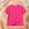 camisesta infantil lisa rosa 003