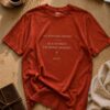 camiseta eu não sou digno ferrugem 003