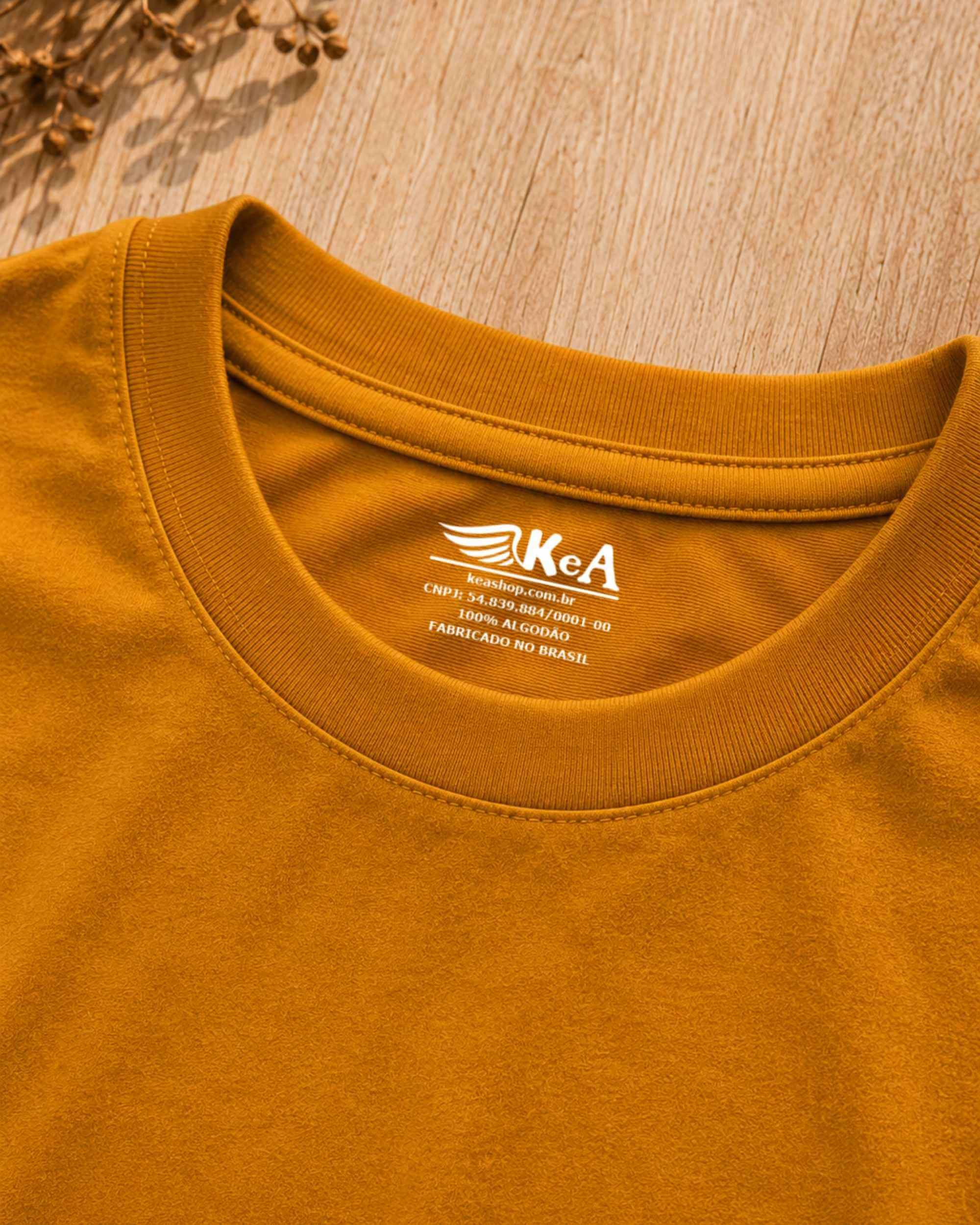 camiseta eu não sou digno mostarda 004