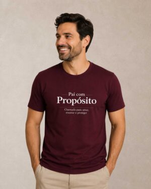 Inicio 24 Camiseta Masculina Cristã Pai Com Propósito