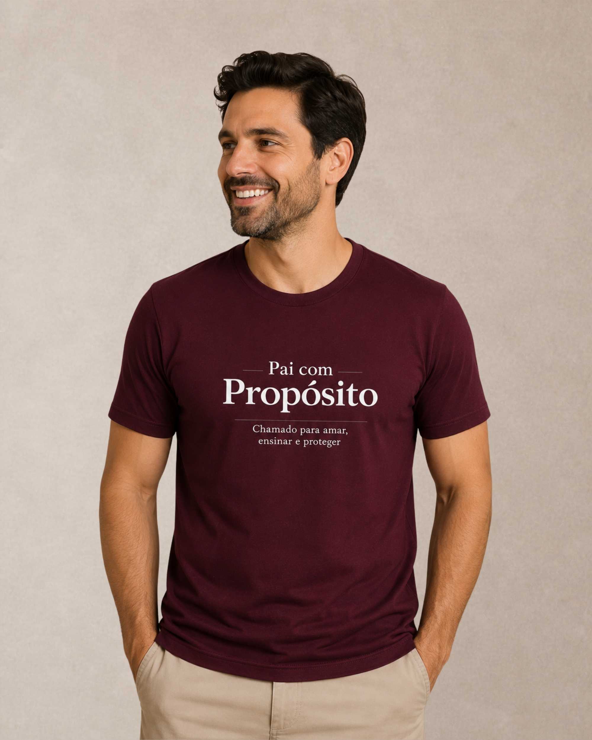 camiseta masculina Pai Com Propósito bordo 001