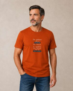 Inicio 20 Camiseta Masculina Cristã Provérbios 17:6
