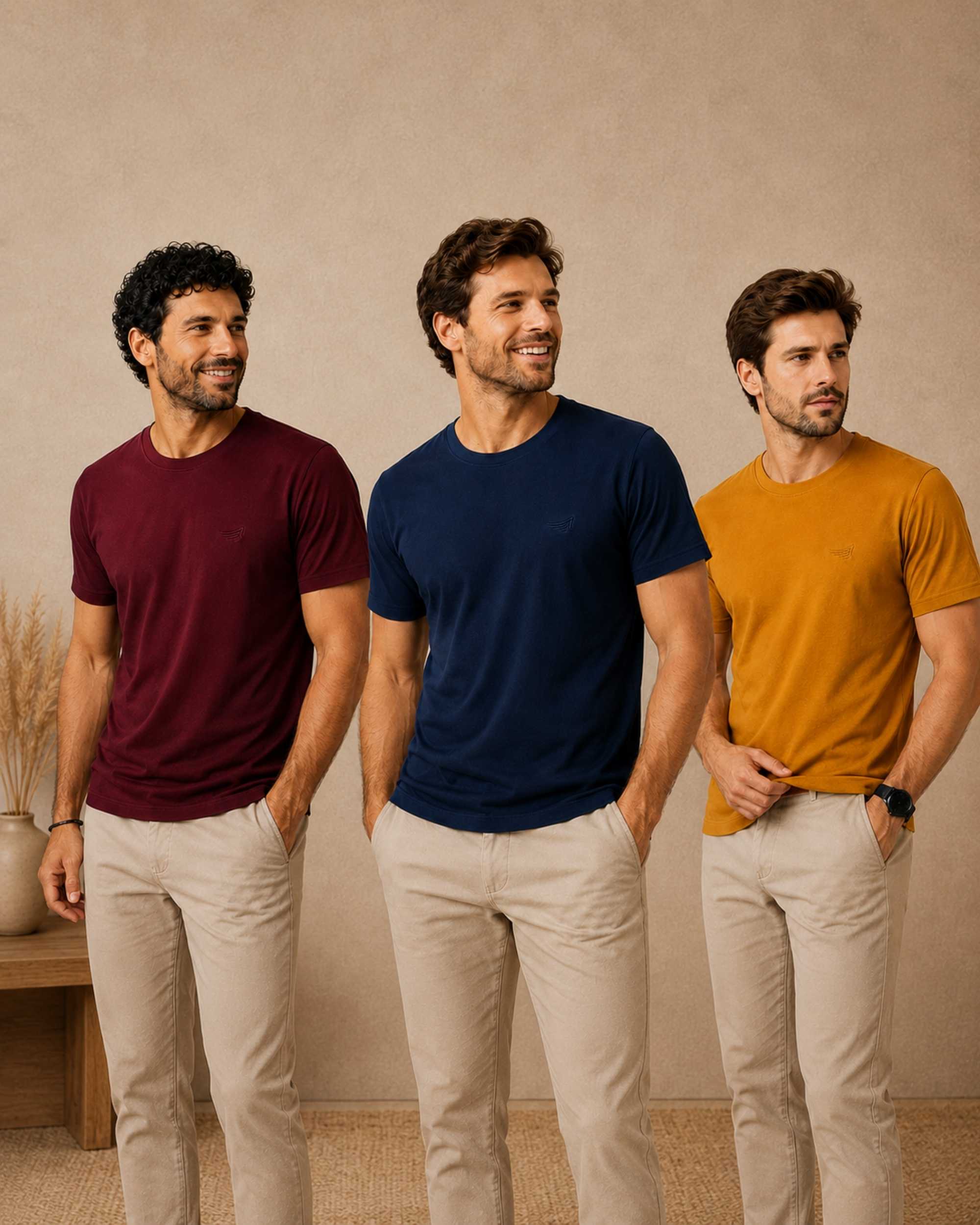 kit 3 camisesta(BO-AM-MO) masculina bordada 001