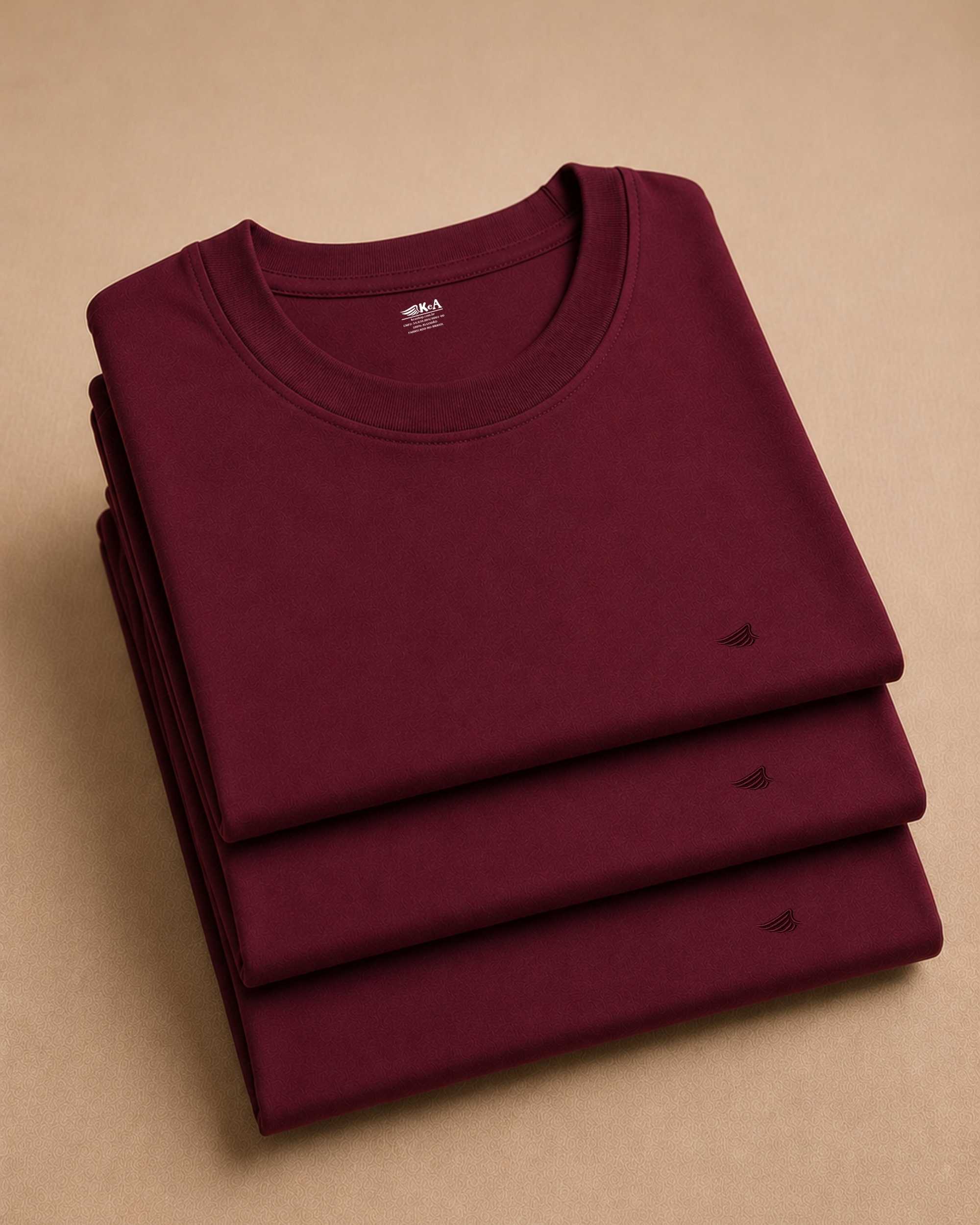 kit 3 camisetas bordo 001
