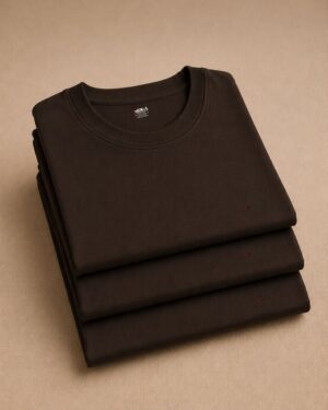 Kit 3 Camisetas Masculinas Bordadas Premium Marrom