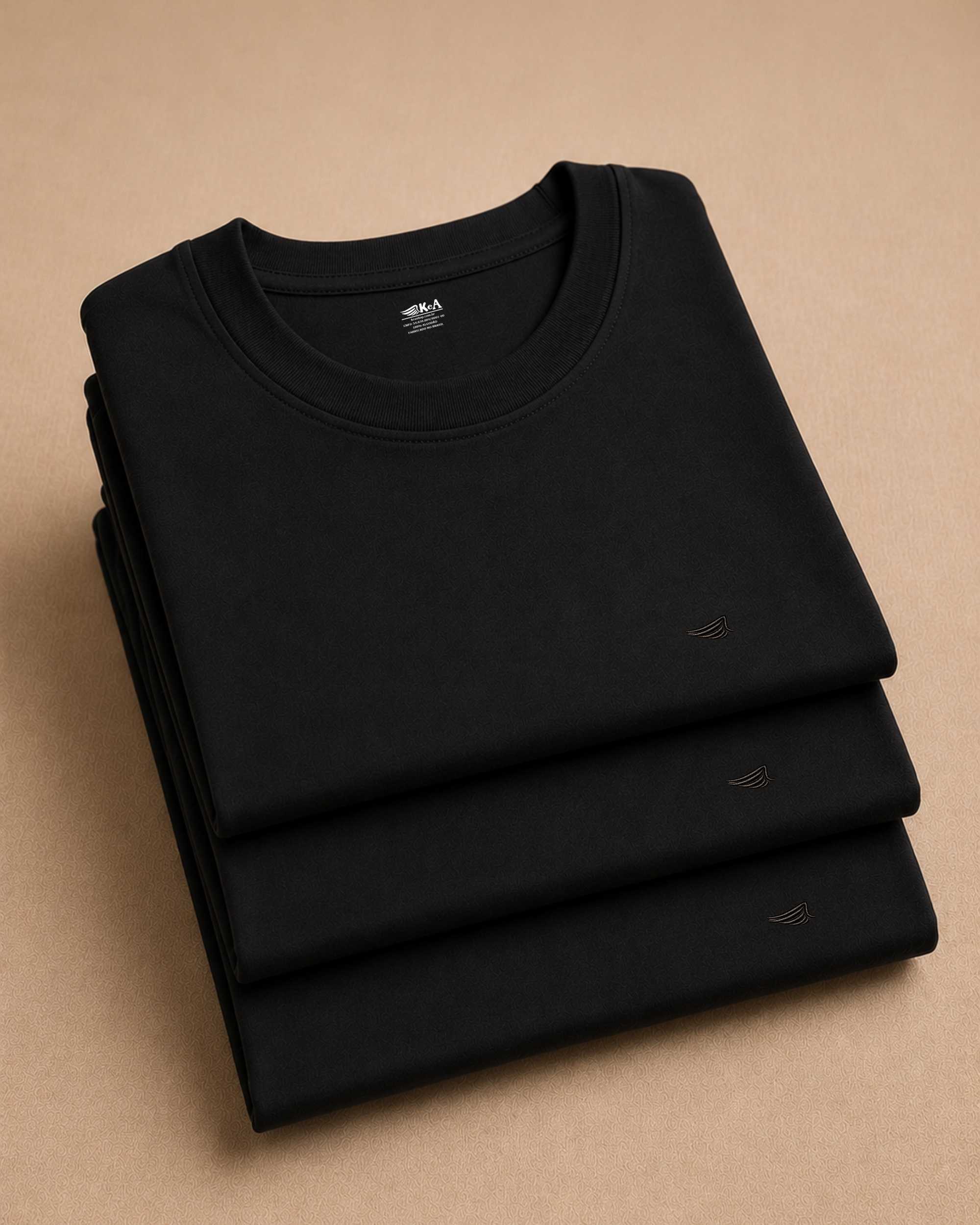 kit 3 camisetas preta 001
