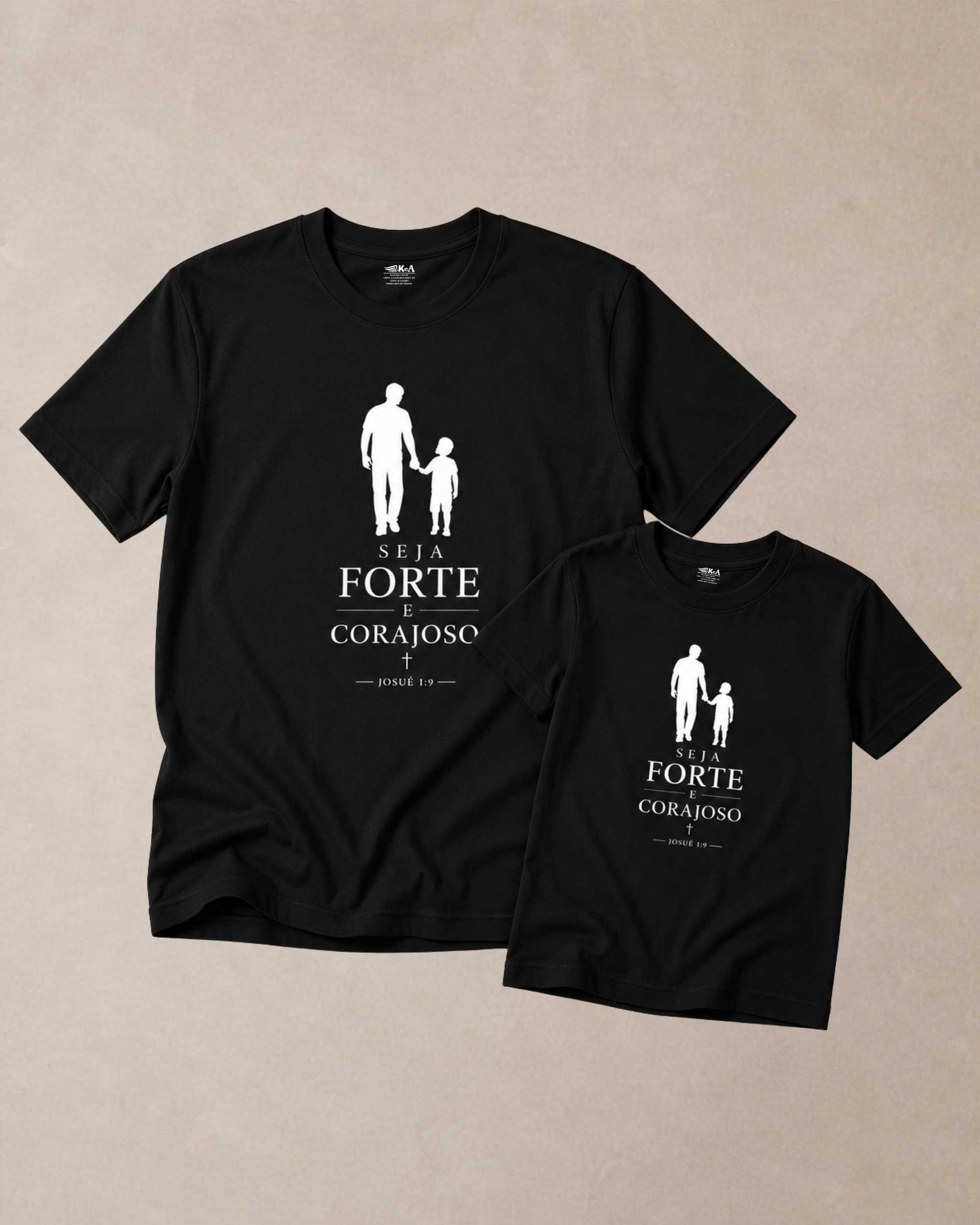 kit pai e filho seja forte e corajoso preto 0003