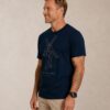 Camiseta Masculina Foi Por Nós Marinho 002 Camiseta Masculina Cristã Foi Por Nós Azul Marinho