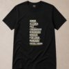 Camiseta masculina cristã Fruto do Espírito preta 100% algodão