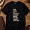 Camiseta masculina cristã Fruto do Espírito preta 100% algodão