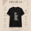 Camiseta masculina cristã Fruto do Espírito preta 100% algodão
