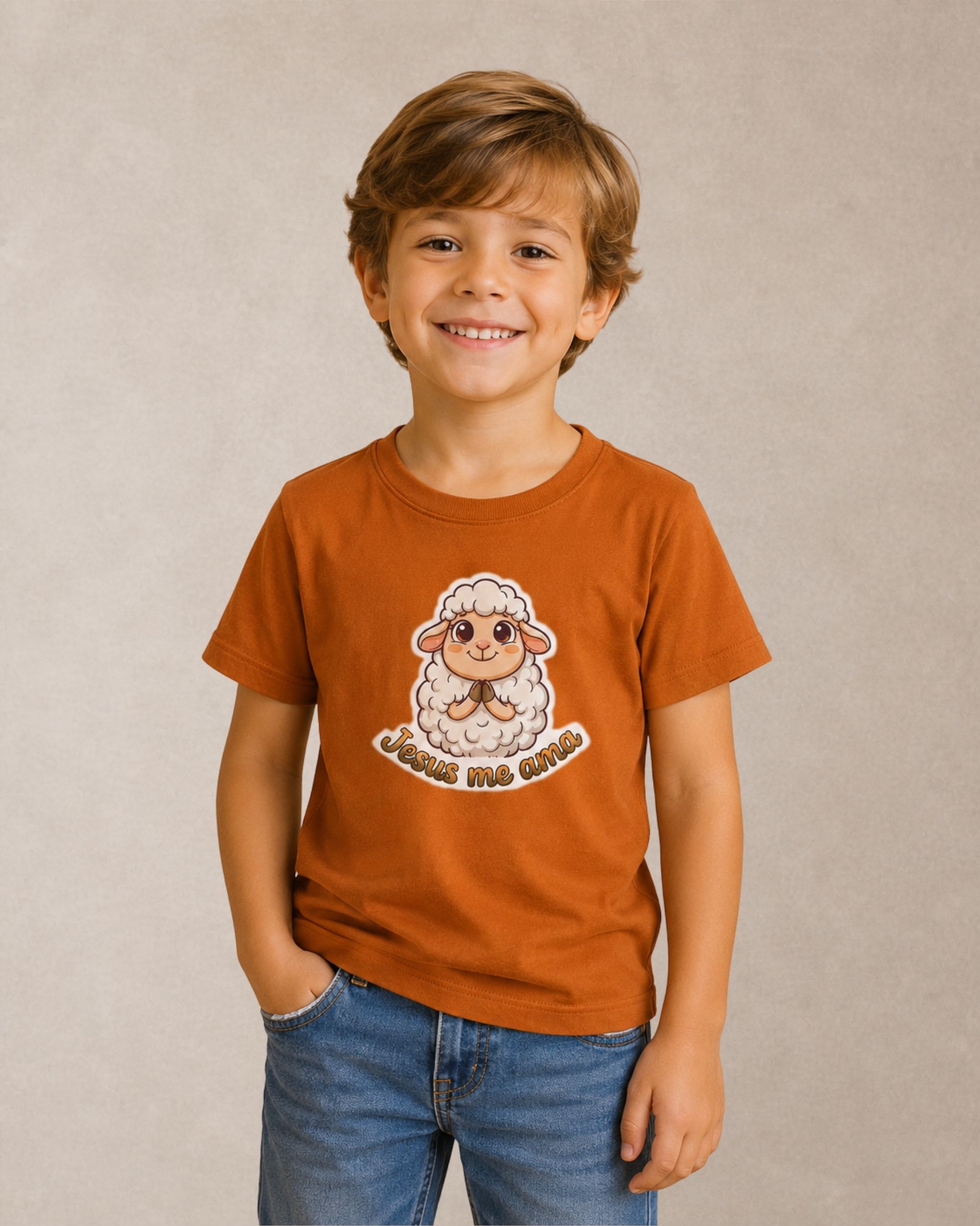 Camiseta Infantil Cristã Jesus Me Ama 16 Camiseta Infantil Cristã Jesus Me Ama - Imagem 16
