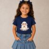 camiseta infantil Jesus me ama marinho 003