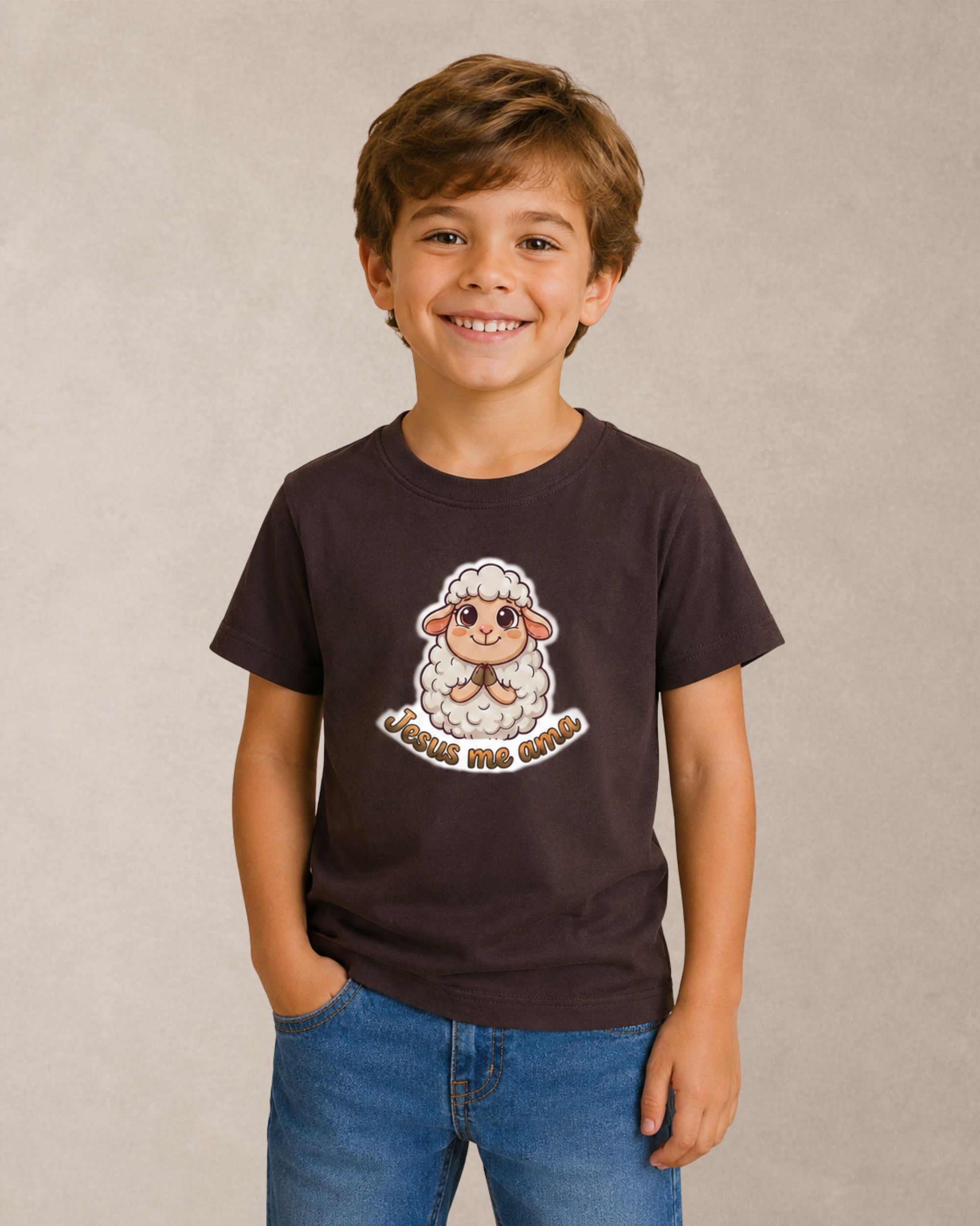 Camiseta Infantil Cristã Jesus Me Ama 5 Camiseta Infantil Cristã Jesus Me Ama - Imagem 5