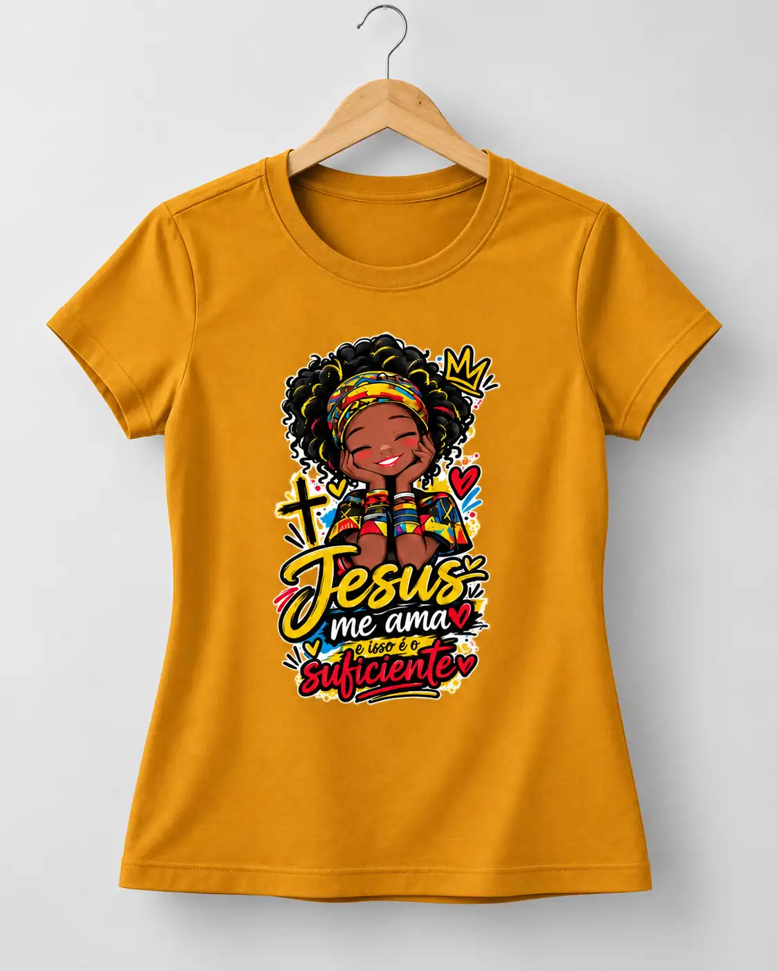 Camiseta Feminina Juvenil Jesus Me Ama e Isso é o Suficiente 1 Camiseta Feminina Juvenil Jesus Me Ama e Isso é o Suficiente