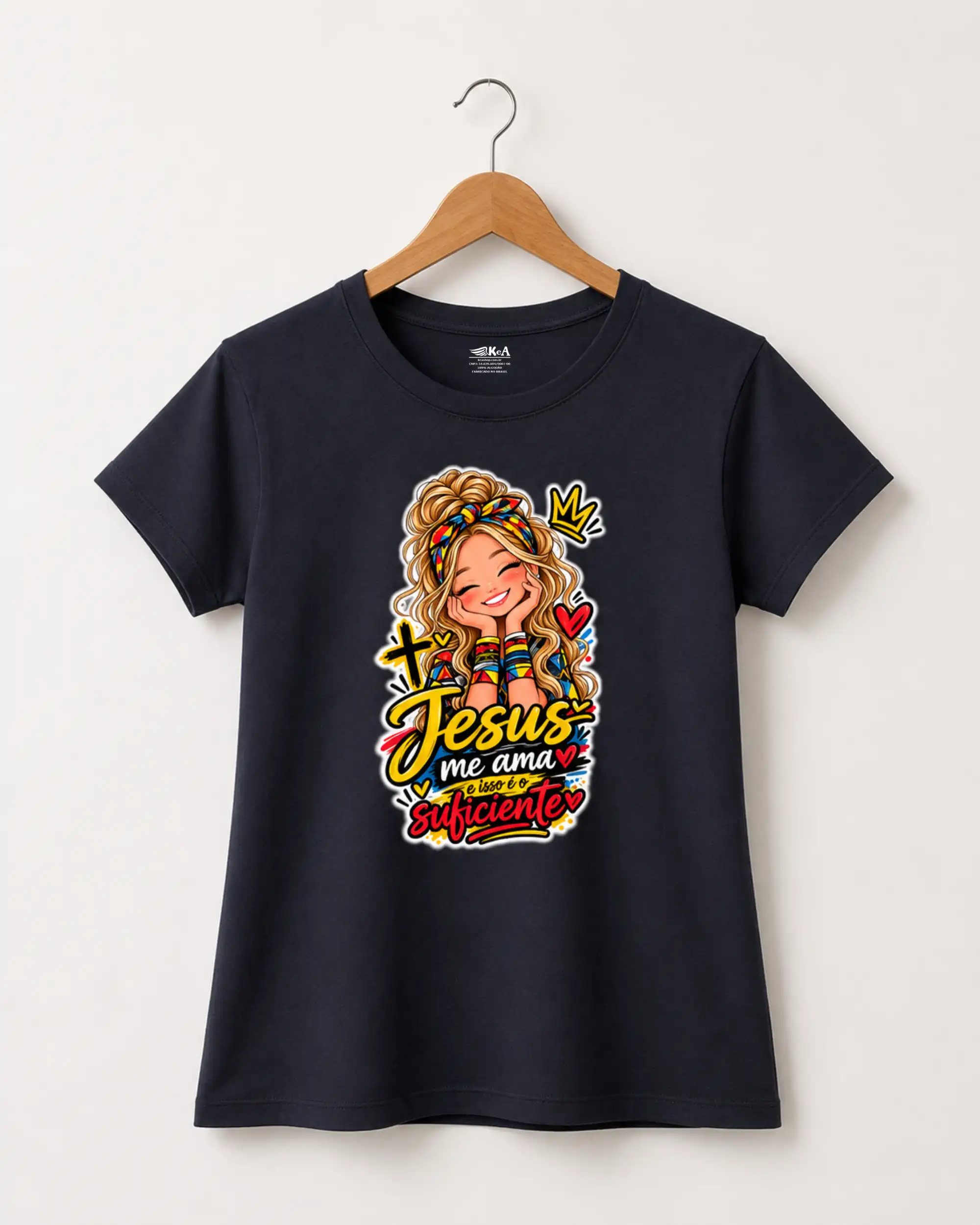 Baby Look Jesus Me Ama e Isso é o Suficiente 1 Baby Look Jesus Me Ama e Isso é o Suficiente