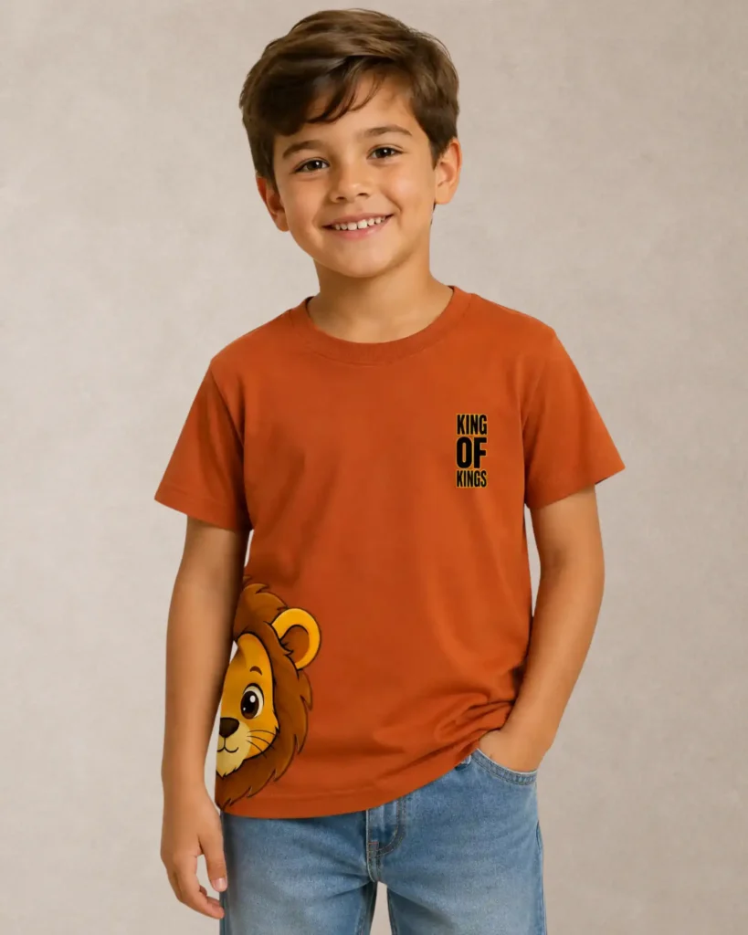 camiseta infantil King of Kings ferrugem 001