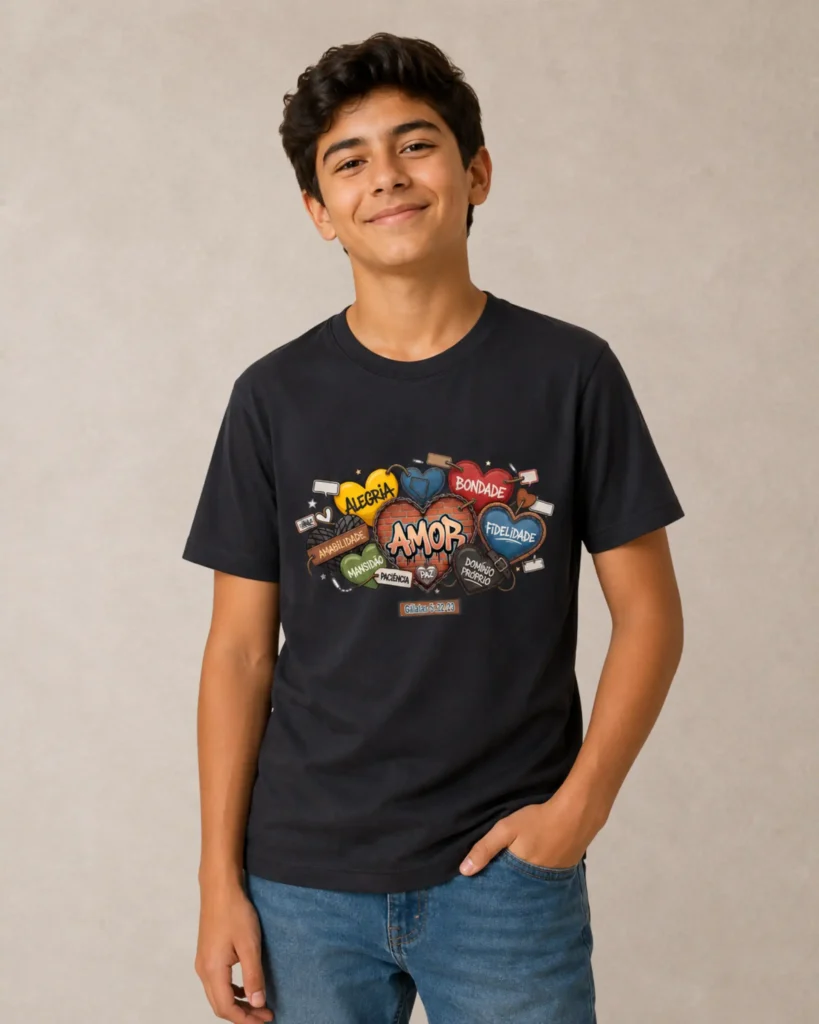 camiseta juvenil Galatas 5 2223 preta 002