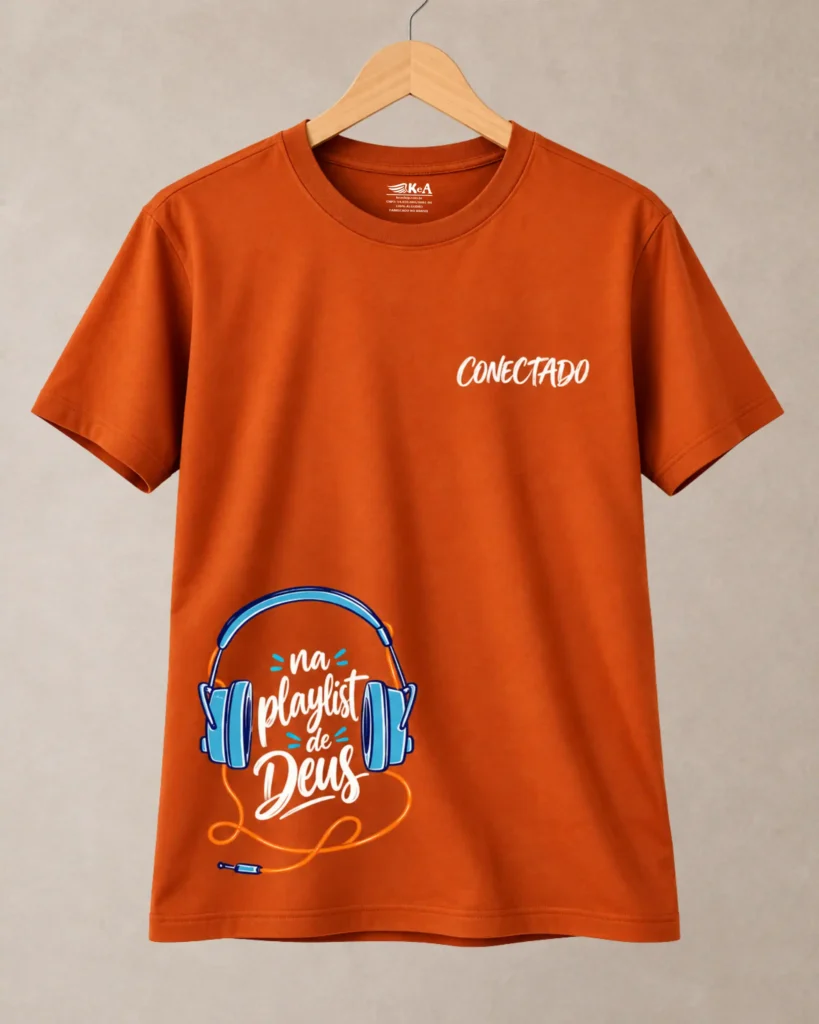 camiseta juvenil conectado na presenca de Deus ferrugem 002
