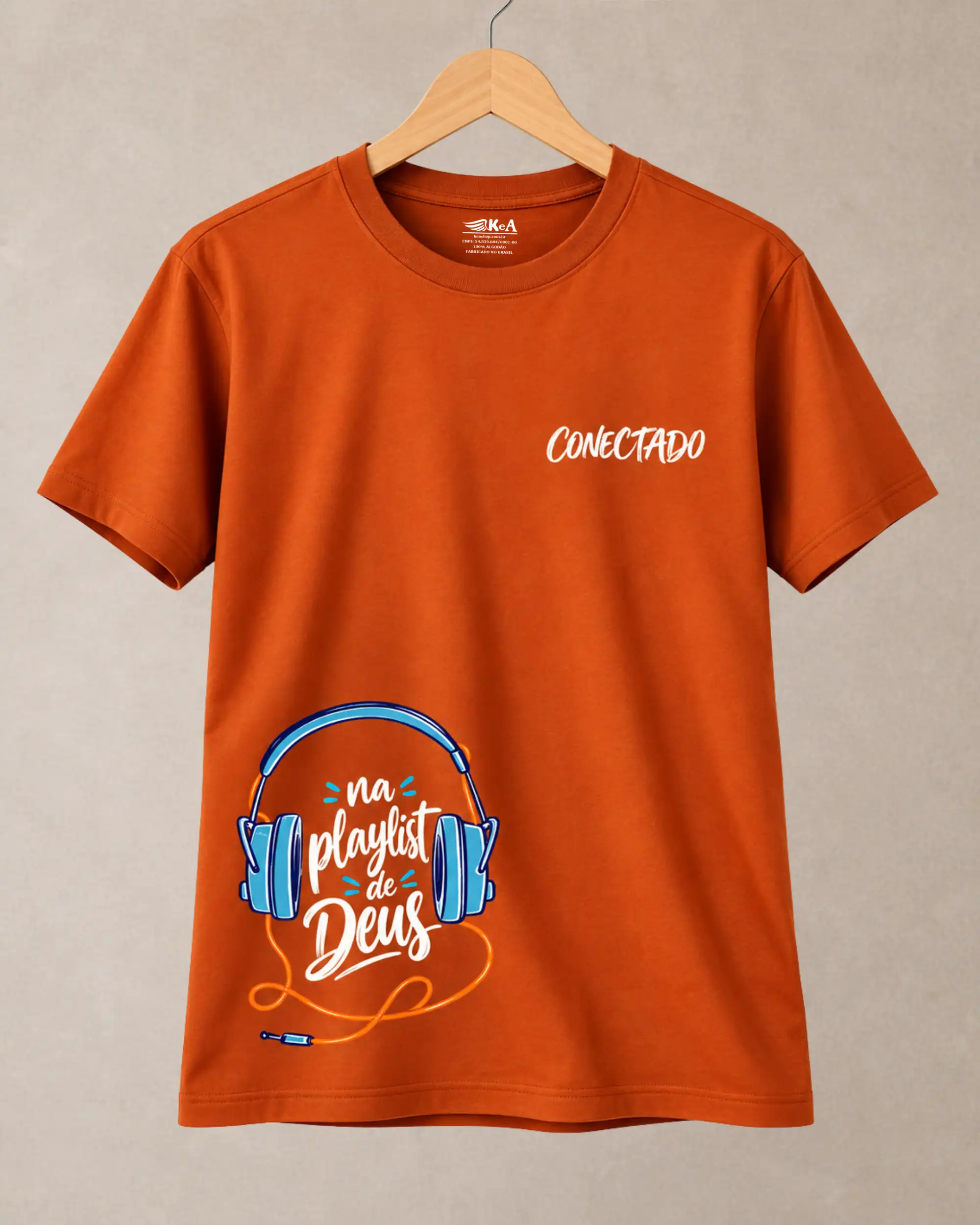 Camiseta Juvenil Cristã Conectado na Presença de Deus 1 Camiseta Juvenil Cristã Conectado na Presença de Deus