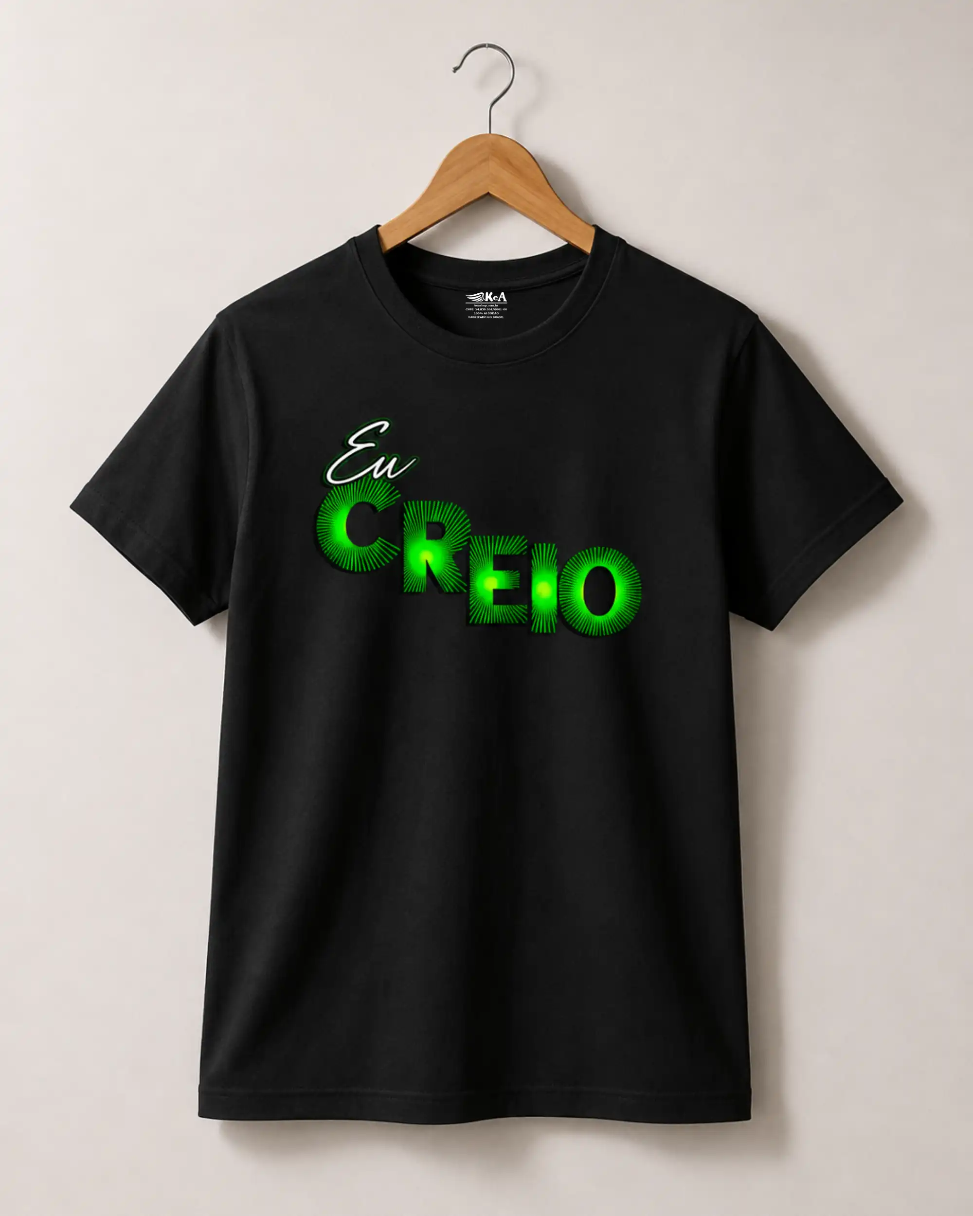 Camiseta Masculina Cristã EU CREIO 1 Camiseta Masculina Cristã EU CREIO