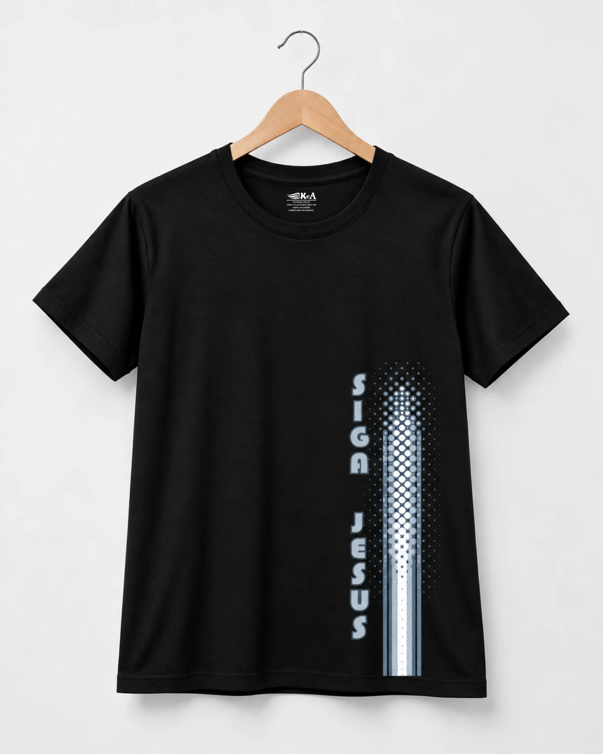 camiseta masculina juvenil Siga Jesus 1 camiseta masculina juvenil Siga Jesus